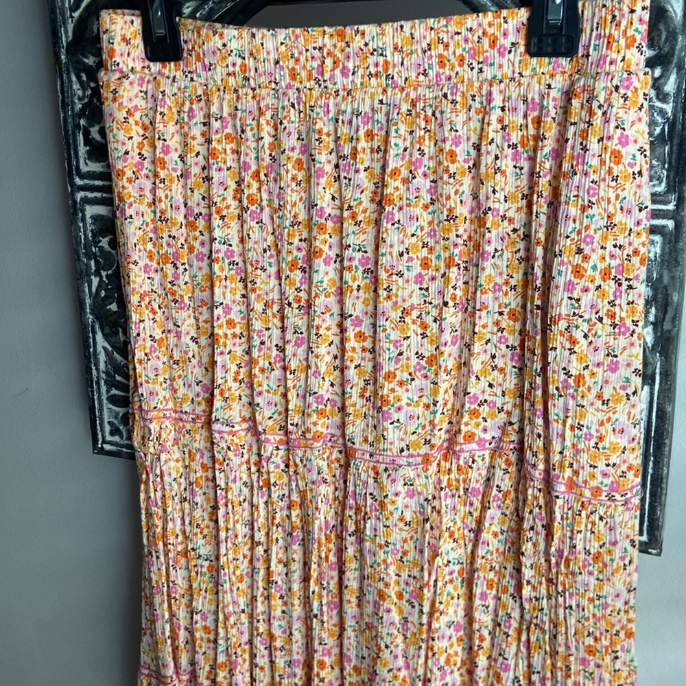 Democracy Multicolor Floral Maxi Skirt